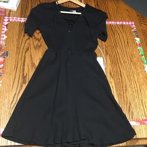 NWOT Cute Black Dress With Ties